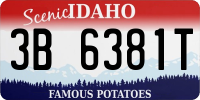 ID license plate 3B6381T