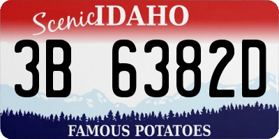 ID license plate 3B6382D