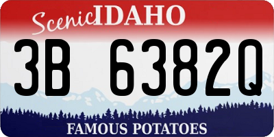 ID license plate 3B6382Q