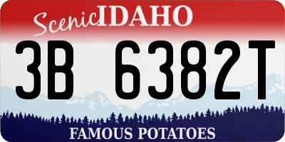 ID license plate 3B6382T