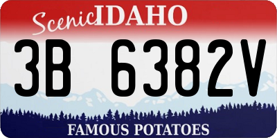 ID license plate 3B6382V