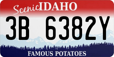 ID license plate 3B6382Y