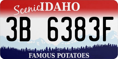 ID license plate 3B6383F