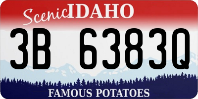 ID license plate 3B6383Q