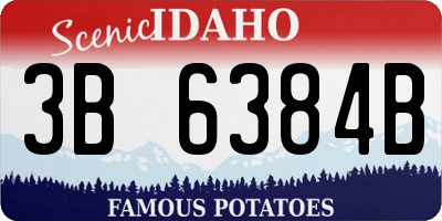 ID license plate 3B6384B