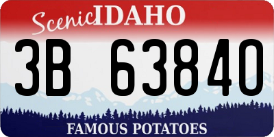 ID license plate 3B6384O