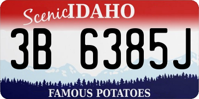 ID license plate 3B6385J