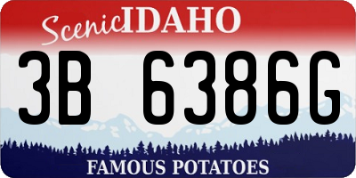 ID license plate 3B6386G