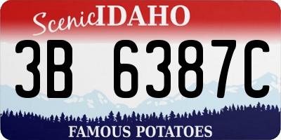 ID license plate 3B6387C