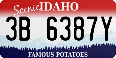 ID license plate 3B6387Y