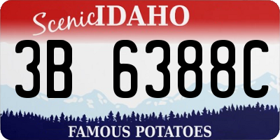 ID license plate 3B6388C