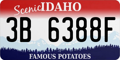ID license plate 3B6388F