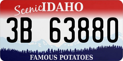 ID license plate 3B6388O