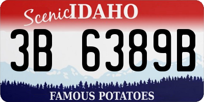 ID license plate 3B6389B