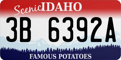 ID license plate 3B6392A