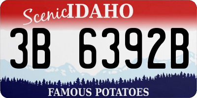 ID license plate 3B6392B