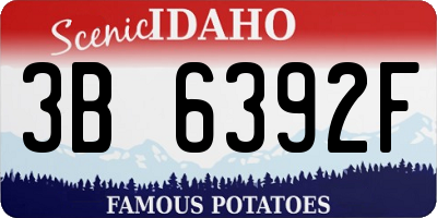 ID license plate 3B6392F