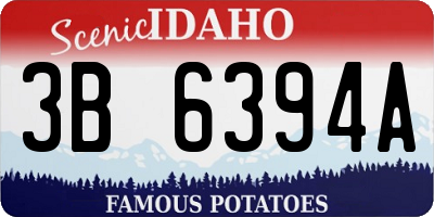 ID license plate 3B6394A