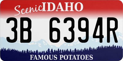 ID license plate 3B6394R