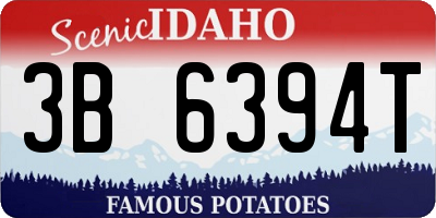 ID license plate 3B6394T