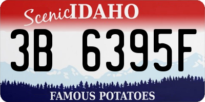 ID license plate 3B6395F