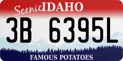 ID license plate 3B6395L