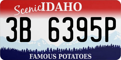 ID license plate 3B6395P