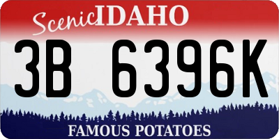 ID license plate 3B6396K