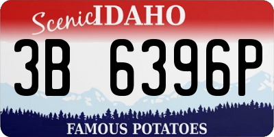 ID license plate 3B6396P