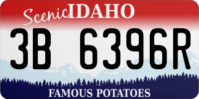 ID license plate 3B6396R