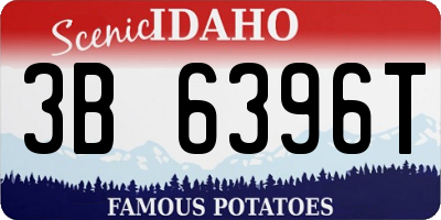 ID license plate 3B6396T