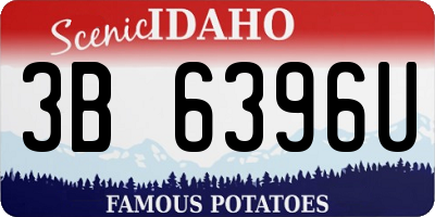 ID license plate 3B6396U