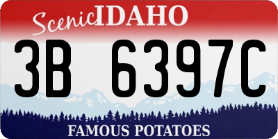 ID license plate 3B6397C