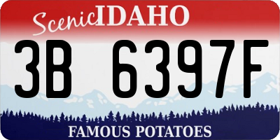 ID license plate 3B6397F