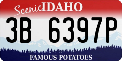 ID license plate 3B6397P
