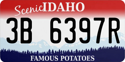ID license plate 3B6397R