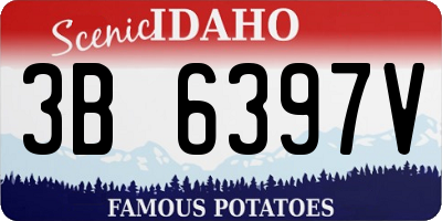 ID license plate 3B6397V