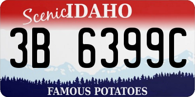 ID license plate 3B6399C