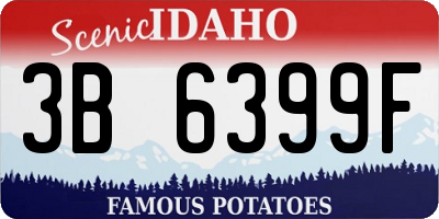 ID license plate 3B6399F