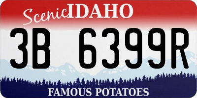 ID license plate 3B6399R