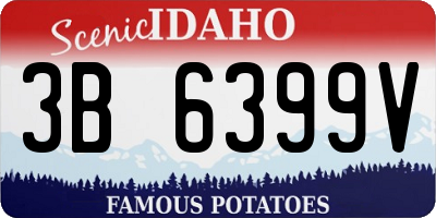 ID license plate 3B6399V