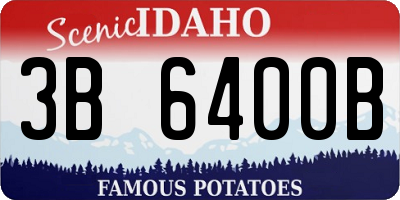 ID license plate 3B6400B