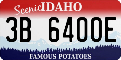 ID license plate 3B6400E