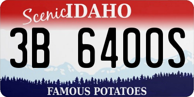 ID license plate 3B6400S