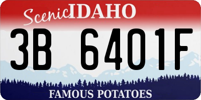 ID license plate 3B6401F