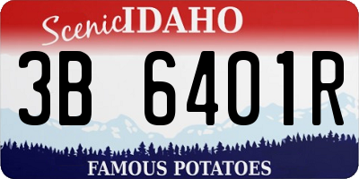 ID license plate 3B6401R