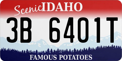 ID license plate 3B6401T