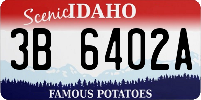 ID license plate 3B6402A