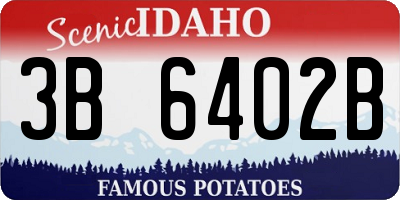ID license plate 3B6402B