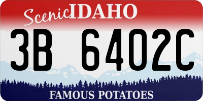 ID license plate 3B6402C